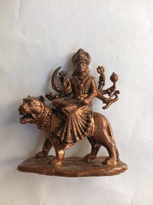 Copper Durga idol