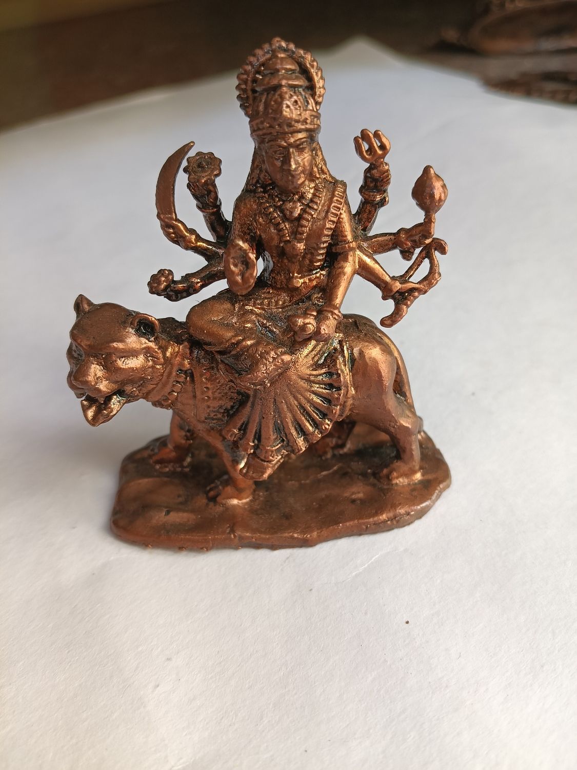 Copper Durga idol