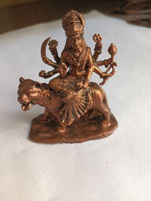 Copper Durga idol
