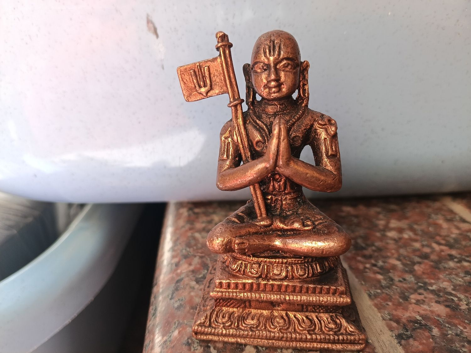 Copper ramanujar idol