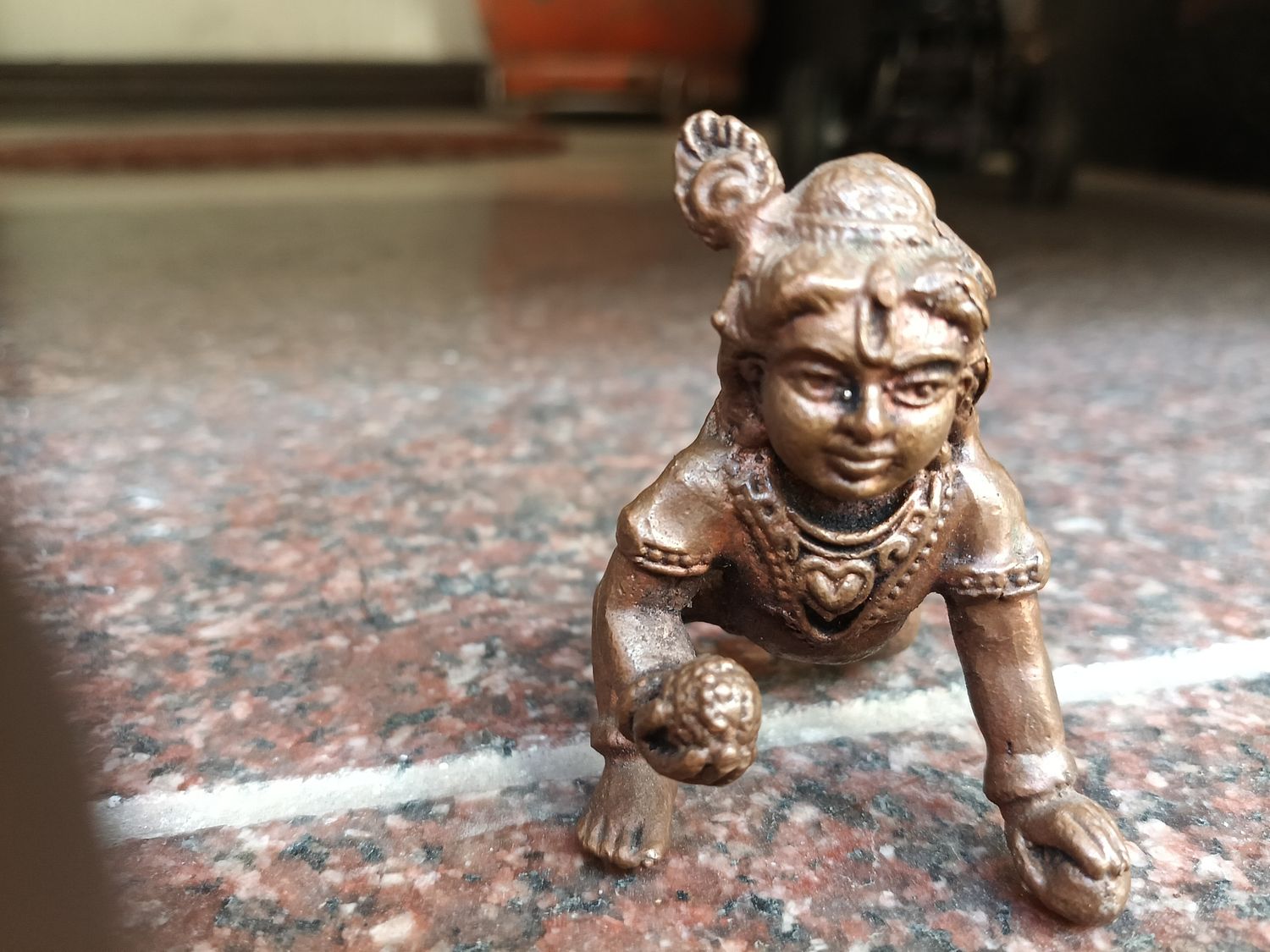 Copper scrolling krishna