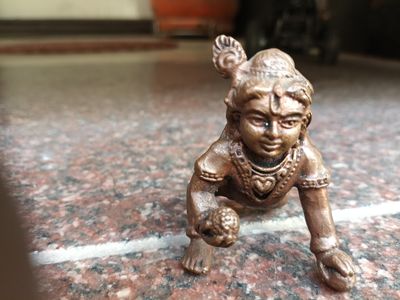 Copper scrolling krishna