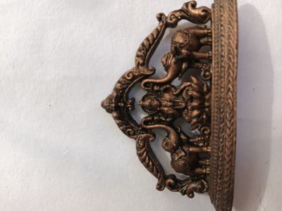 Copper gaja lakshmi idol