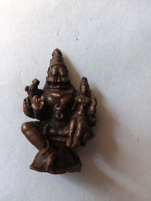 Copper lakshmi narashima idol