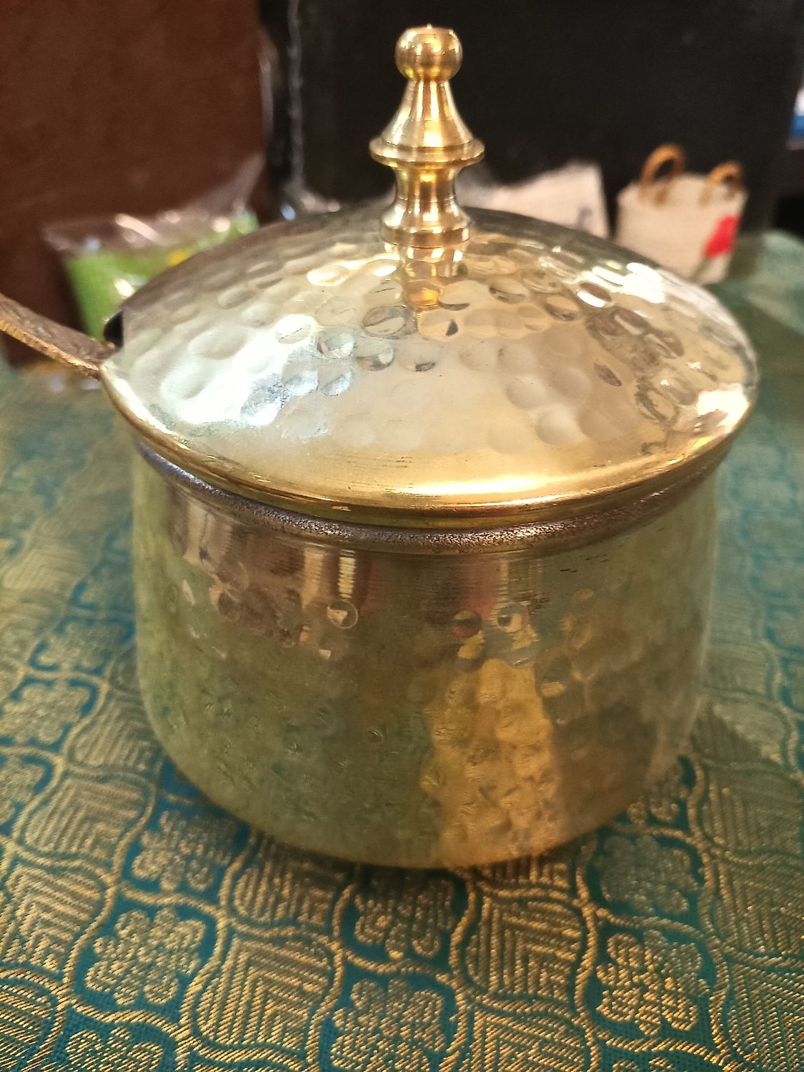 Brass ghee pot