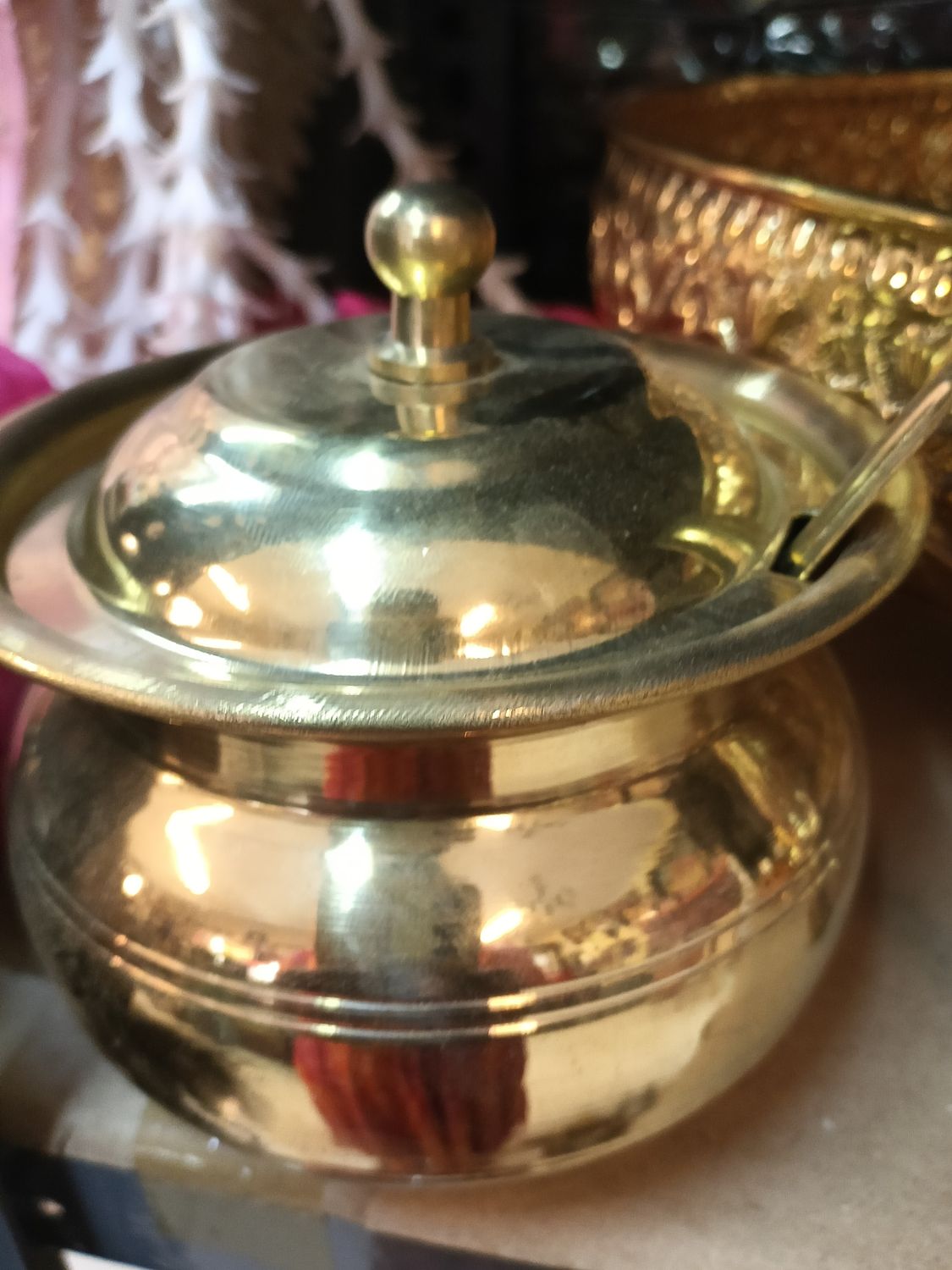 Brass ghee pot