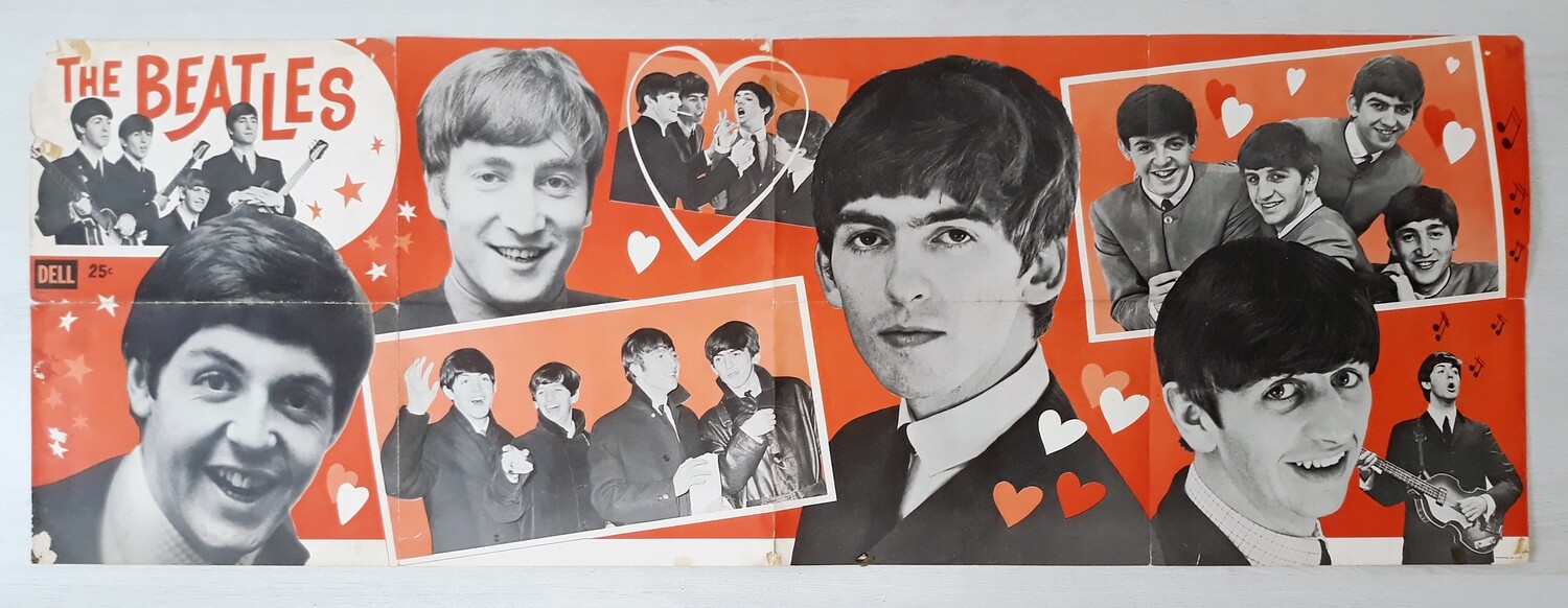 Beatles Pull Out Poster 1964 British Dell Magazine (#0041)