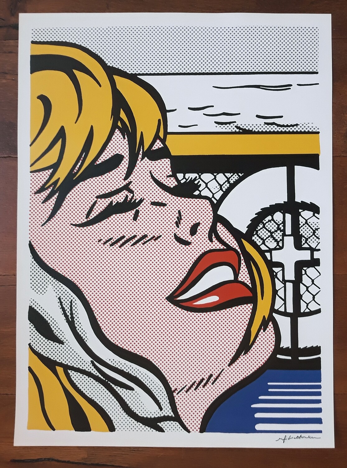 Roy Lichtenstein &#39;Shipboard Girl&#39; Poster 1982 - Signed (#0288)