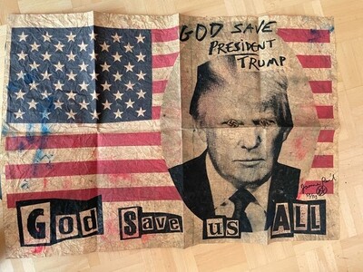 ​Jamie Reid &quot;God Save Us All&quot;  Screenprint Newspaper (#0322)
