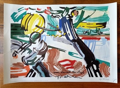 ​Roy Lichtenstein Signed* Attributed* Poster "For Vincent Van Gogh" (#0436)