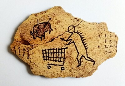 ​Banksy Peckham Rock Wooden Postcard British Museum (#0516)