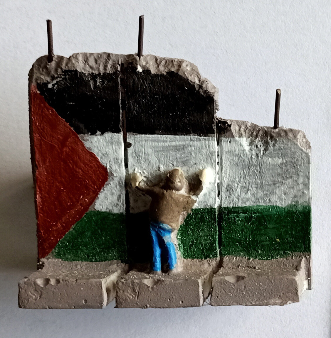 ​Banksy (Attributed) &#39;Palestina Flag&#39; Wall Section Sculpture w/Receipt​ (#0539)
