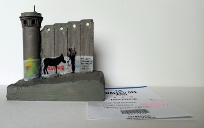 Banksy (Attributed) &#39;Palestina&#39; Walled Off Hotel Wall Section Sculpture w/Receipt​ (#0558)