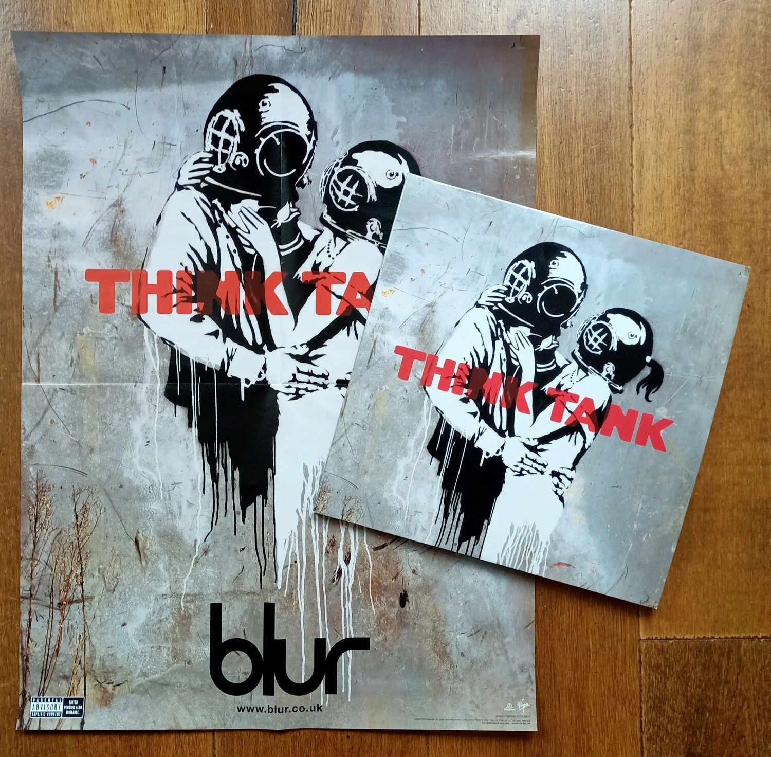 ​Banksy, Blur-Think Tank original 2003 Lithograph Poster + 2 lp 2012 (#0564)