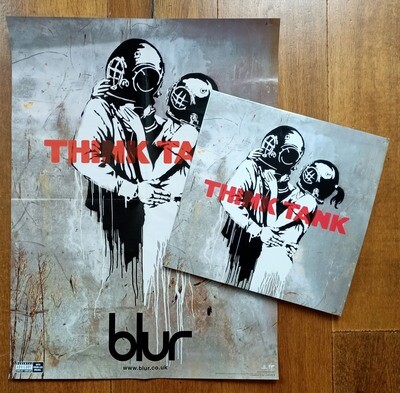 ​Banksy, Blur-Think Tank original 2003 Lithograph Poster + 2 lp 2012 (#0564)