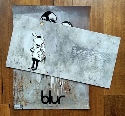 ​Banksy, Blur-Think Tank original 2003 Lithograph Poster + 2 lp 2012 (#0564)
