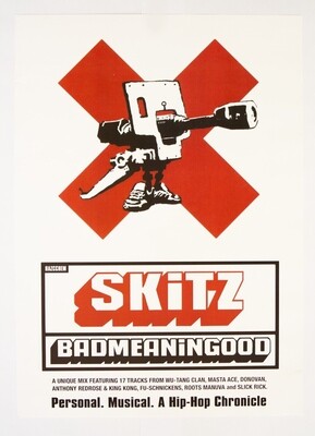 Badmeaningood Silkscreen Poster Skitz + Sticker - Austin Wilde - LE of 20ex. (#0577)