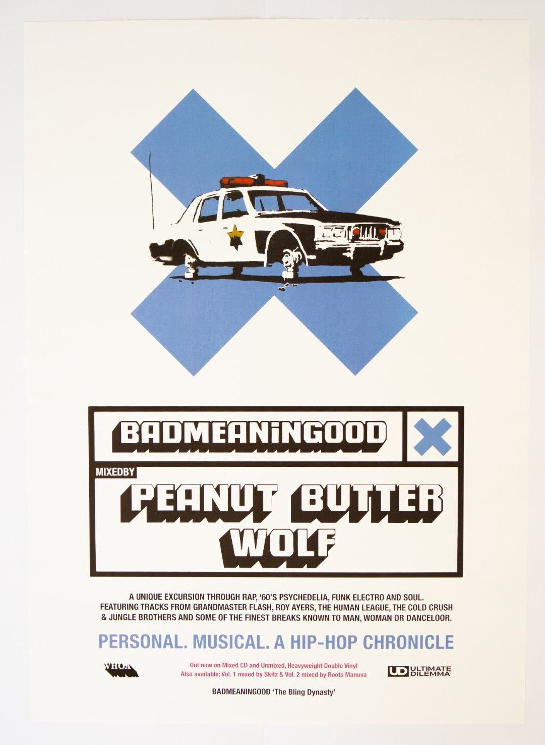 Badmeaningood - Bnaksy - Poster Peanut Butter Wolf + Sticker - Austin Wilde - LE of 20 ex. (#0579)