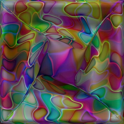 Miko-Digipainting &quot;0082 Neon waves&quot;