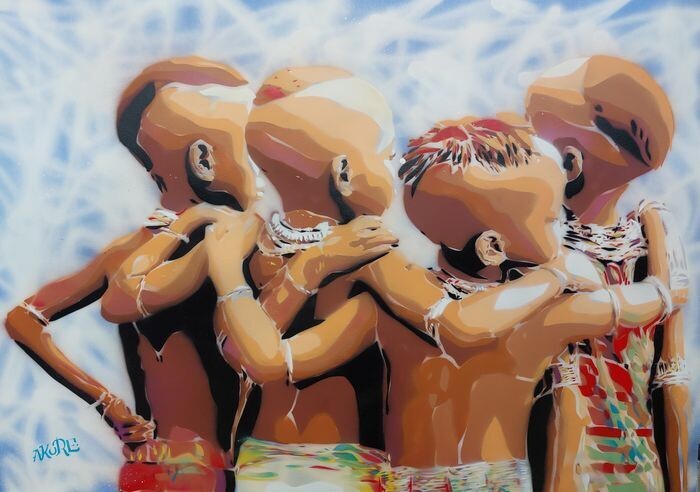 Akore &#39;The Power of Friendship XXL&#39;&#39; MixedMedia Signed w/COA (#0463)