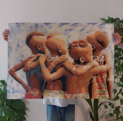 Akore 'The Power of Friendship XXL'' MixedMedia Signed w/COA (#0463)