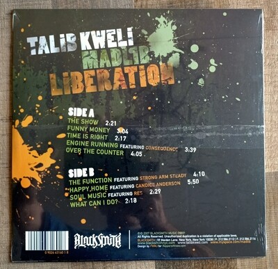 Banksy Talib Kweli &amp; Madlib liberation Vinyl LP (#0498)