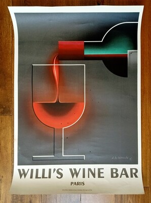 AM Cassandre Willi&#39;s Wine Bar Paris Poster 1984 (#0438)