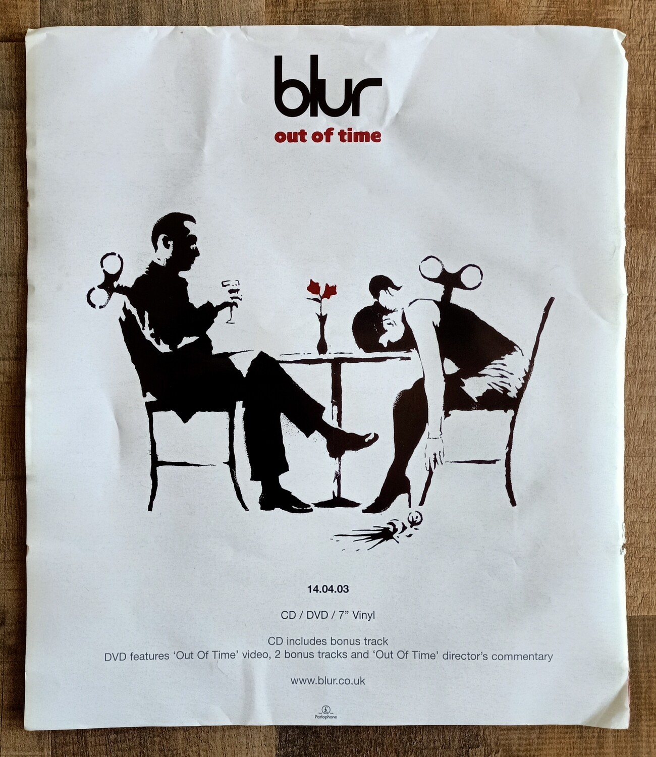​Banksy Poster Advertisement Blur Out Of Time Vinyl CD/DVD/7 (#0500)