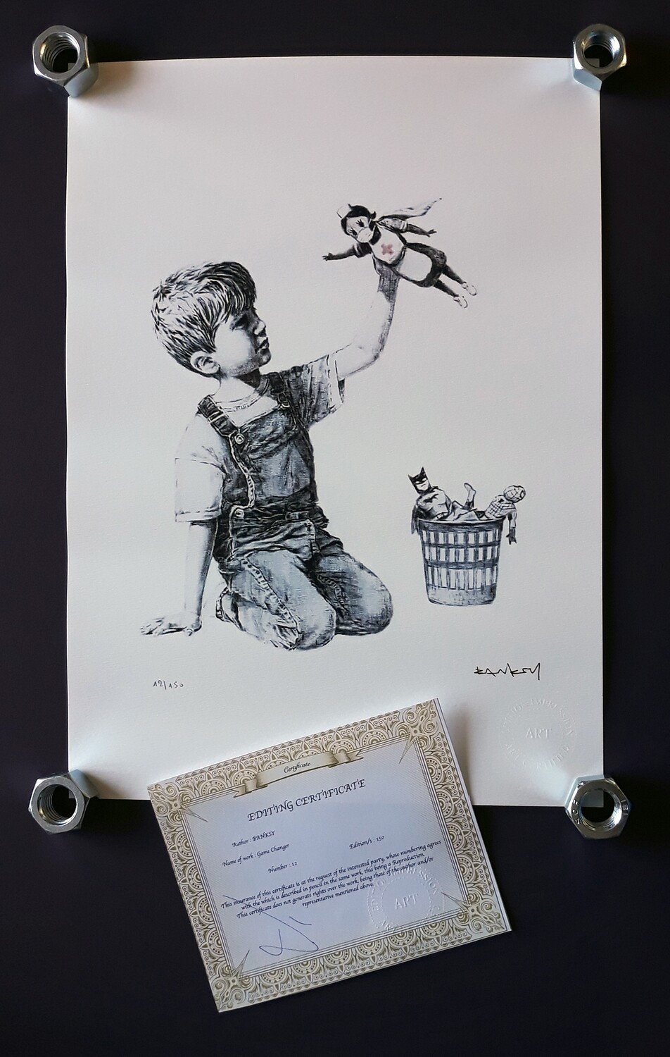 Banksy (Attributed) Game Changer NHS Artprint Limited Edition of 150 w/COA (#0257)