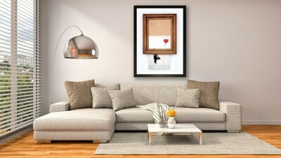Banksy Copy Print Shredded Balloon Girl Red Balloon (#0502)