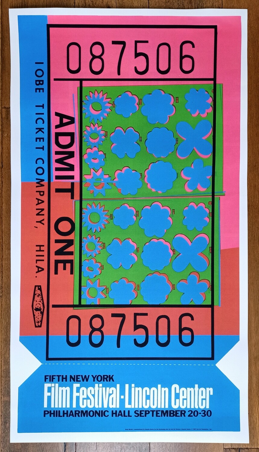 Andy Warhol Lincoln Center Ticket 1967 Stamp (#0511)