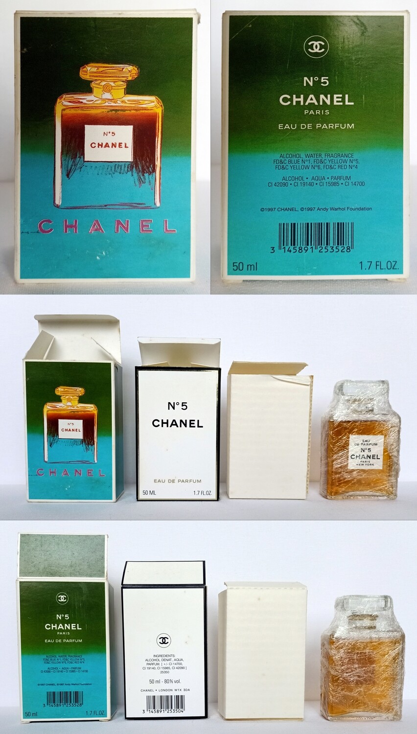 Andy Warhol Chanel N°5 Perfume RARE Original Set of 5 Items (#0654)