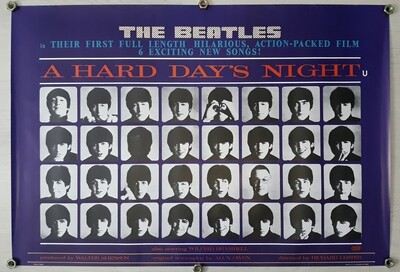 Beatles &quot;A Hard Day&#39;s Night&quot; Horizontal Poster United Artists (#0669)