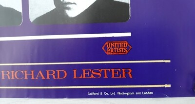 Beatles "A Hard Day's Night" Horizontal Poster United Artists (#0669)