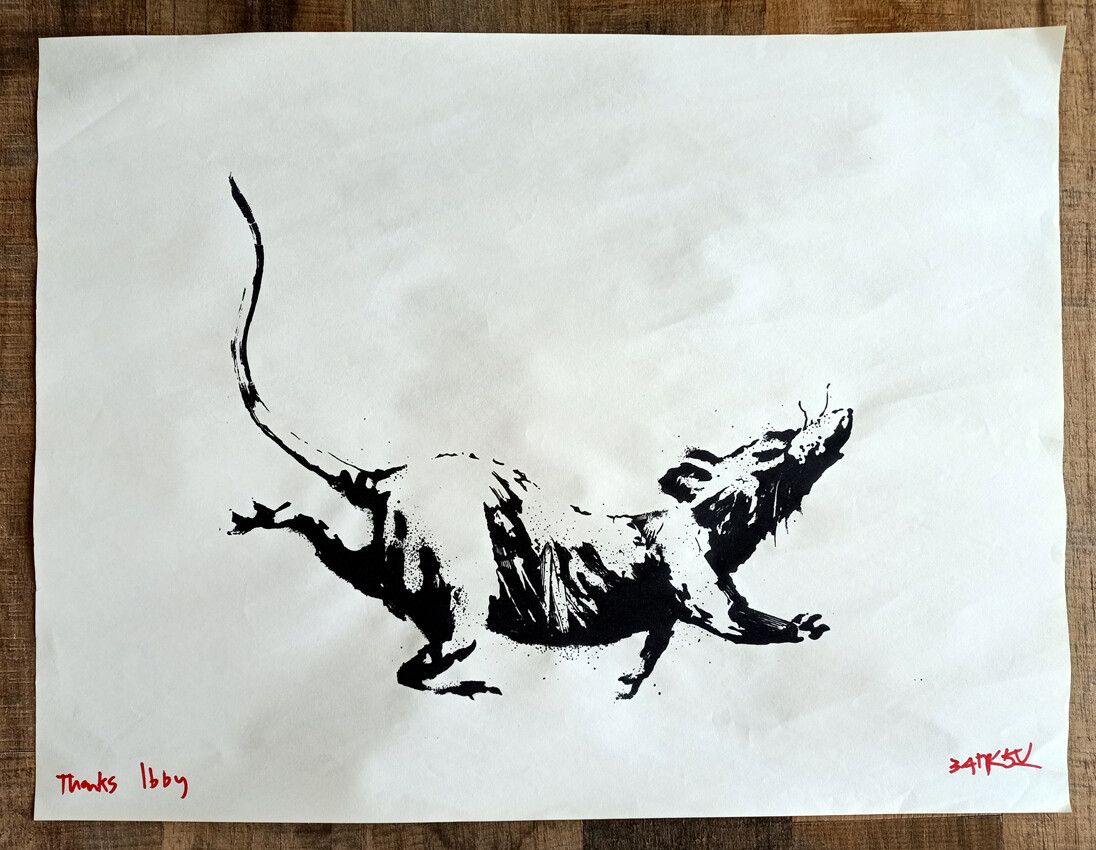 Banksy (Attributed) GDP Rat Silkscreen - Signed Ibby - 2019 (#0729)