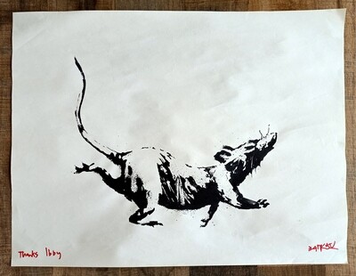 Banksy (Attributed) GDP Rat Silkscreen - Signed Ibby - 2019 (#0729)