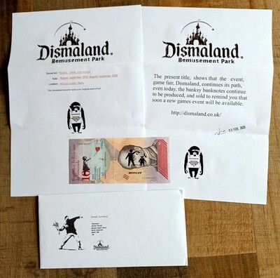 Banksy (Attributed) Dismaland Banknote 10 Venezuelan Bolivar Bill 2015 (#0734)