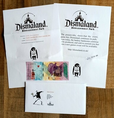 Banksy (Attributed) Dismaland Banknote 100 Venezuelan Bolivar Bill 2015 (#0736)