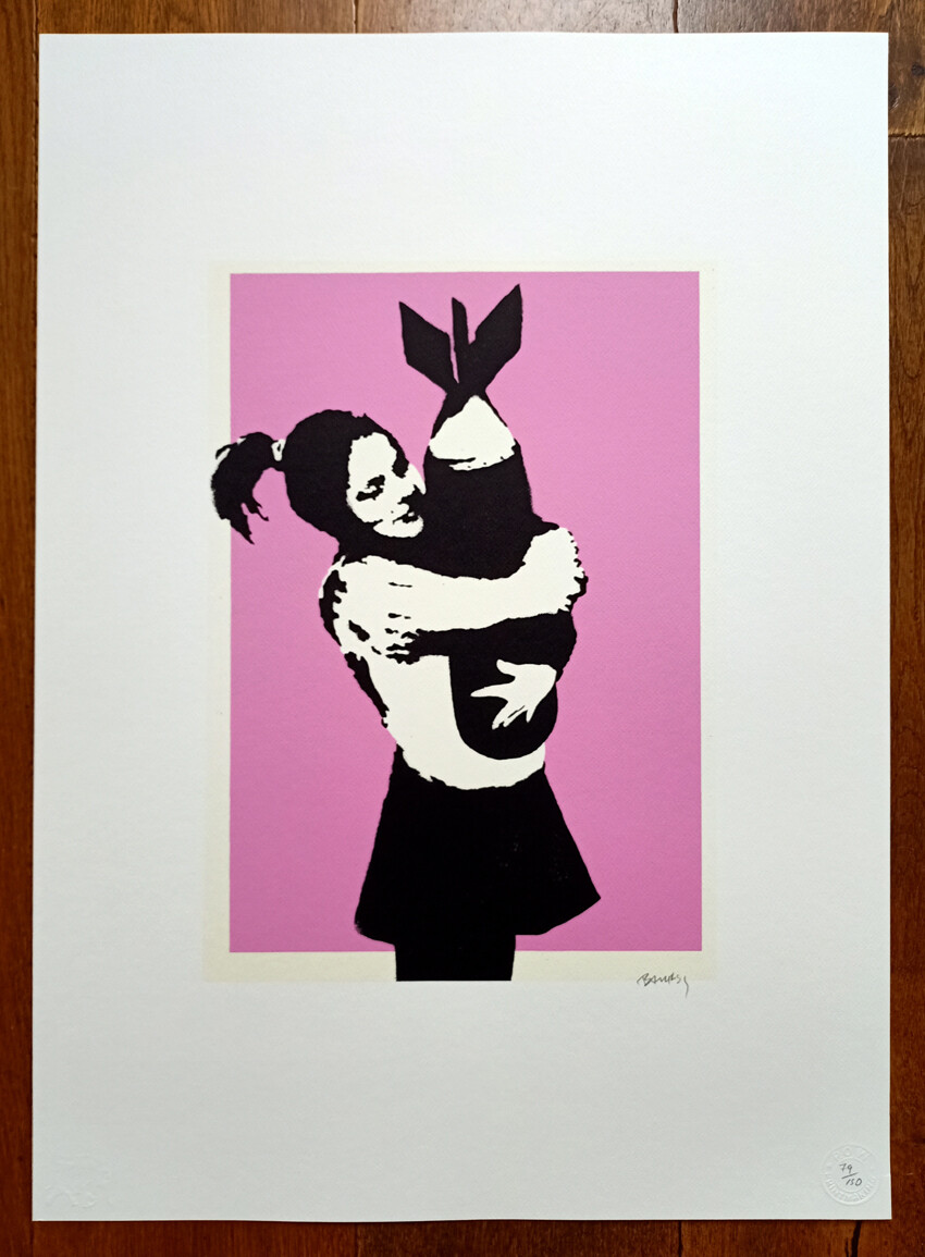 Banksy (Attributed) Bomb Love - Bomb Hugger 2004 POW edition 79/150 w/COA (#0743)