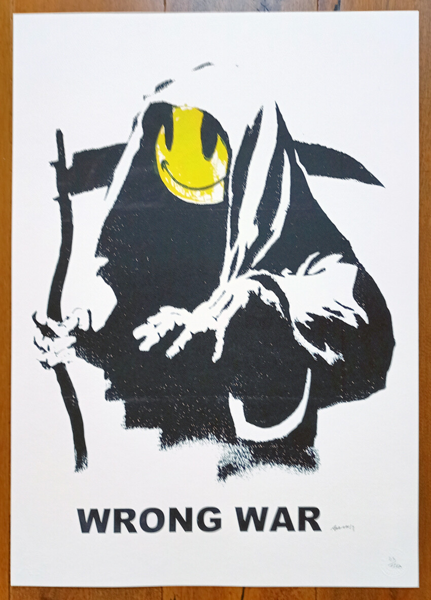 Banksy (Attributed) Grin Reaper POW edition 23/150 - w/COA (#0747)