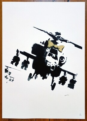 Banksy (Attributed) Happy Choppers POW edition 66/150 - w/COA (#0749)