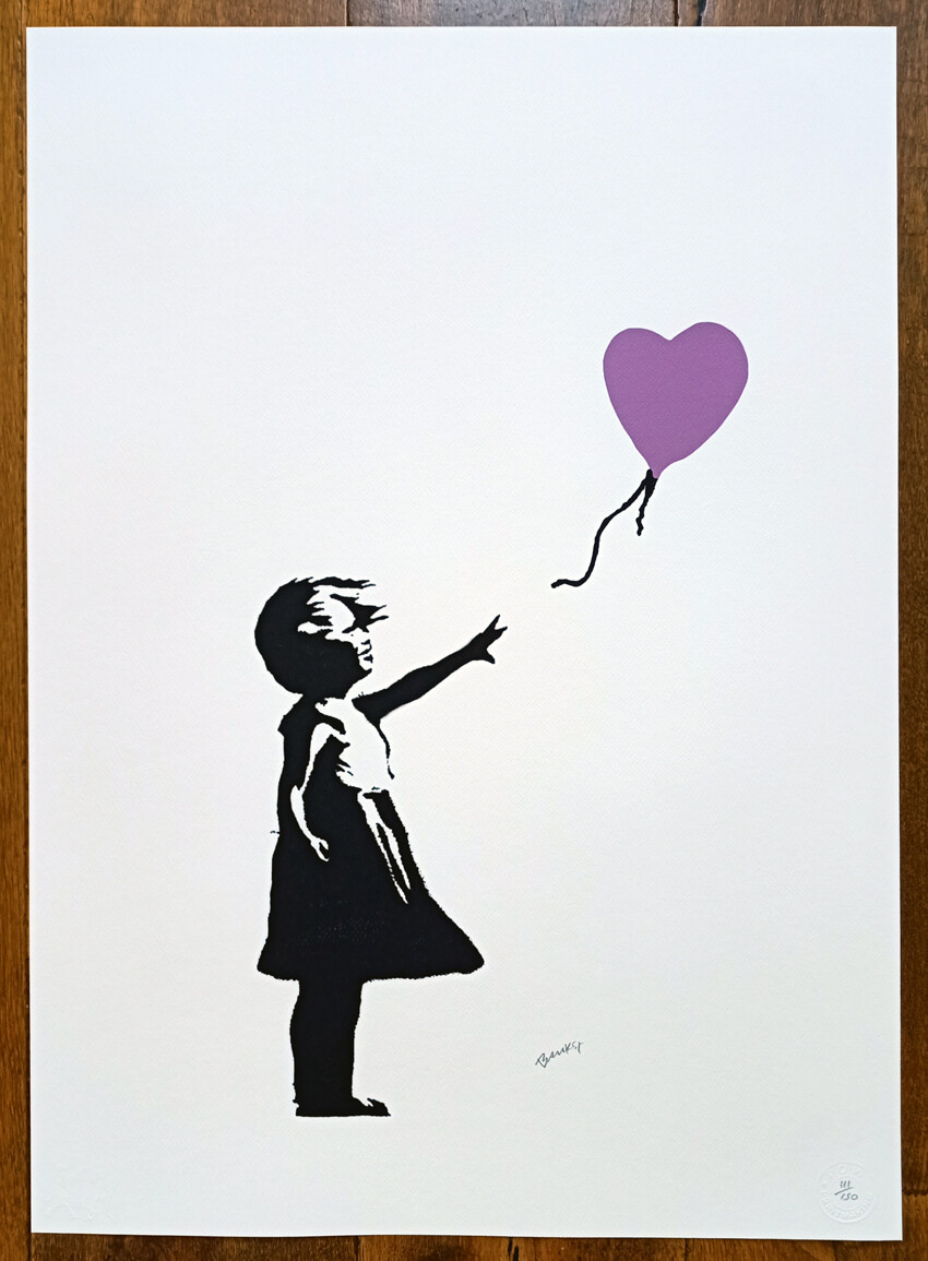 Banksy (Attributed) Girl With Balloon POW edition 111/150 - w/COA (#0751)