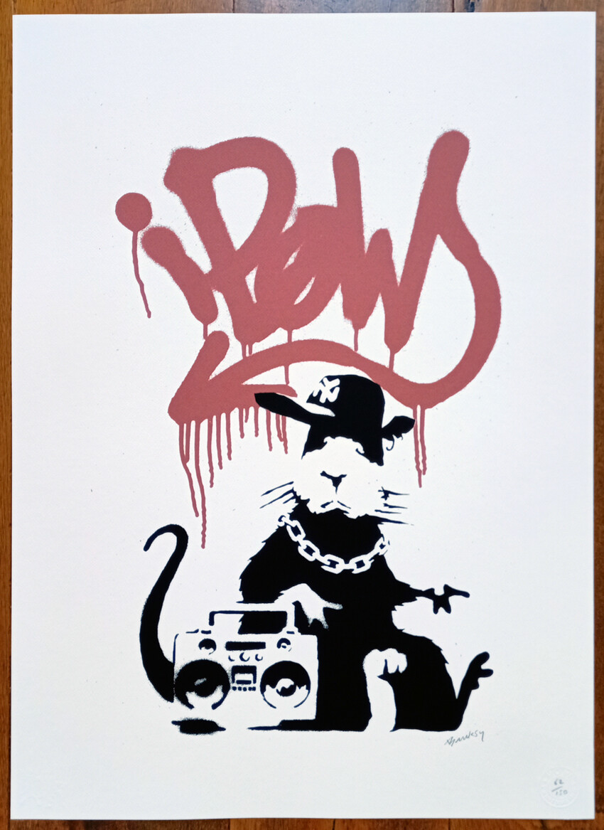 Banksy (Attributed) Gangsta Rat POW edition 62/150  - w/COA (#0752)