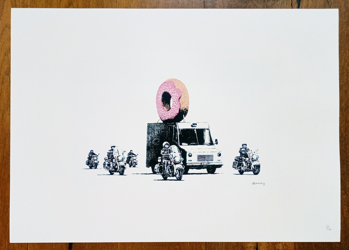 Banksy (Attributed) Donuts POW edition 111/150 - w/COA (#0756)