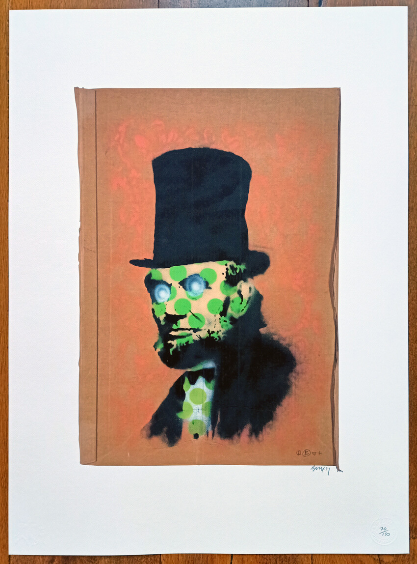 Banksy (Attributed) Abe Lincoln POW edition 70/150 - w/COA (#0753)