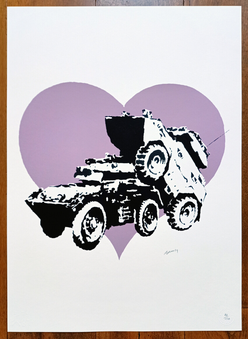 Banksy (Attributed) Lusty Weaponry POW edition 86/150  - w/COA (#0755)