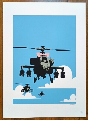 Banksy (Attributed) Happy Choppers POW edition 34/150  - w/COA (#0754)
