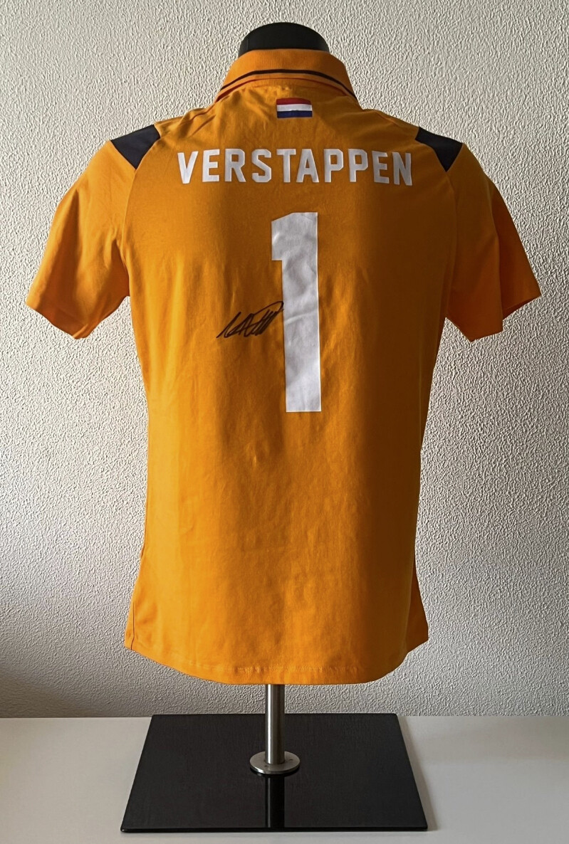 Max Verstappen (Attributed) Red Bull Polo-shirt NL Hand-Signed (#0782)