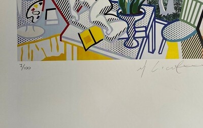 Roy Lichtenstein Signed "Still Life with Matisse Sculpture"​ Paper w/COA (#0792)