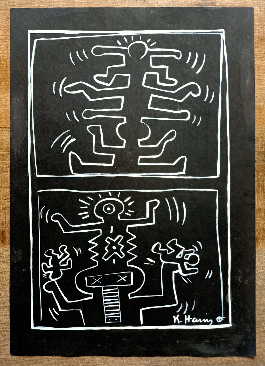 Drawing by Keith Haring (Attributed) 1982 (#0628)